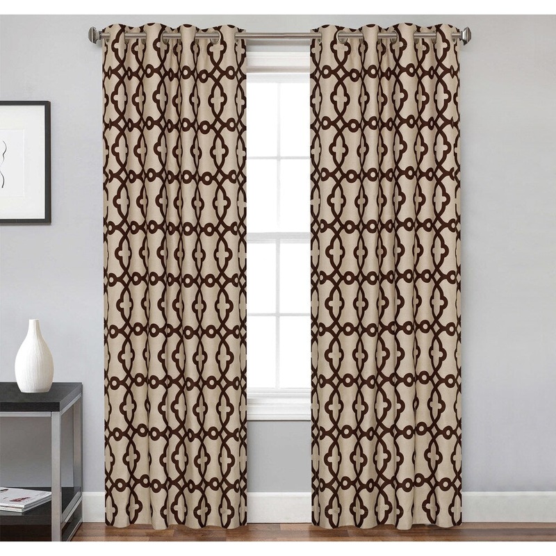 Spring Lake Gromment 84-Inch Curtain Panel Pair