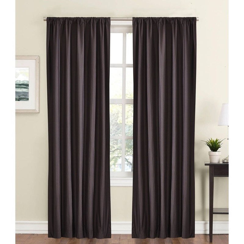 Style Quarters Solid Blackout Dark Grey Window Panel Pair - Dark Gray - Light Blocking - Microfiber - 42"W x 95"L (1 pair)