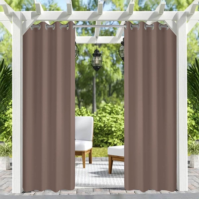 Taupe Grey Thermal Grommet Blackout Curtain - 50 in. W x 96 in. L - 50x96In