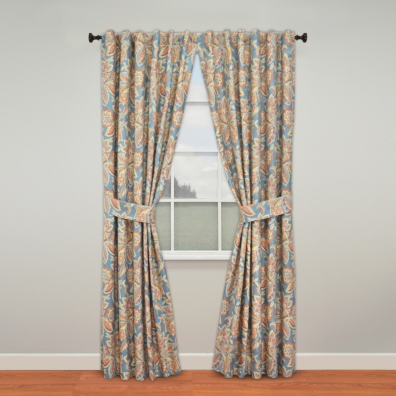 Waverly Treasure Trove Floral Print Curtain Panel (Set of 2)