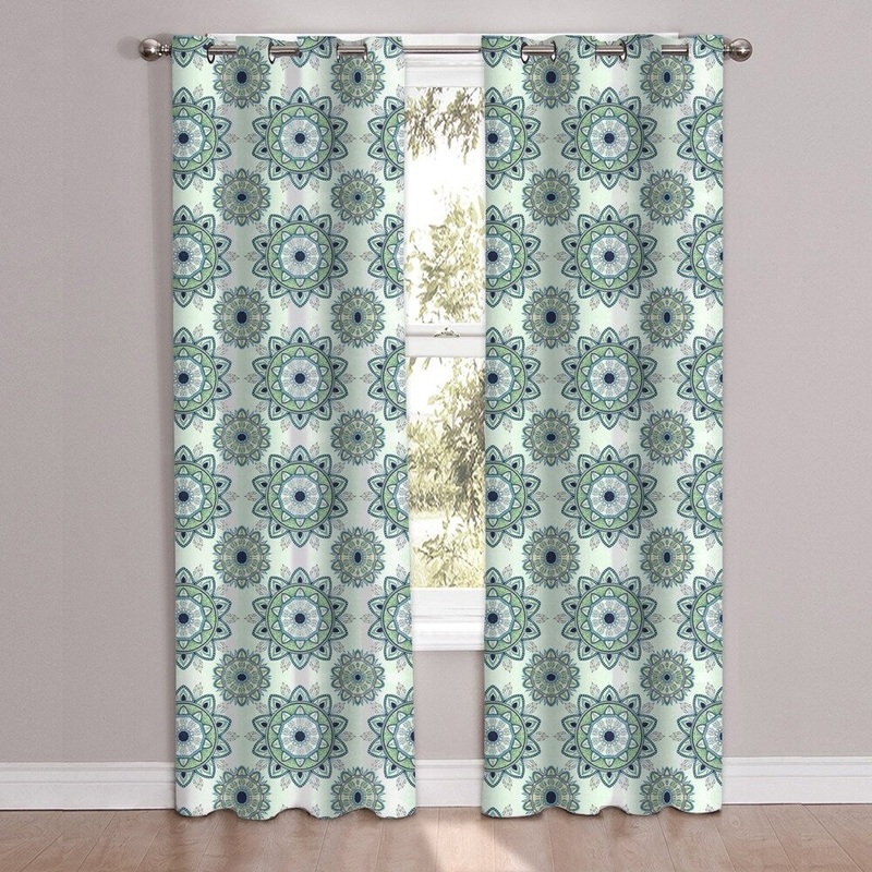 Ashley Patterned Window Curtain Panel Pair (84"x38") - 84 inch x 38 inch - 84 inch x 38 inch