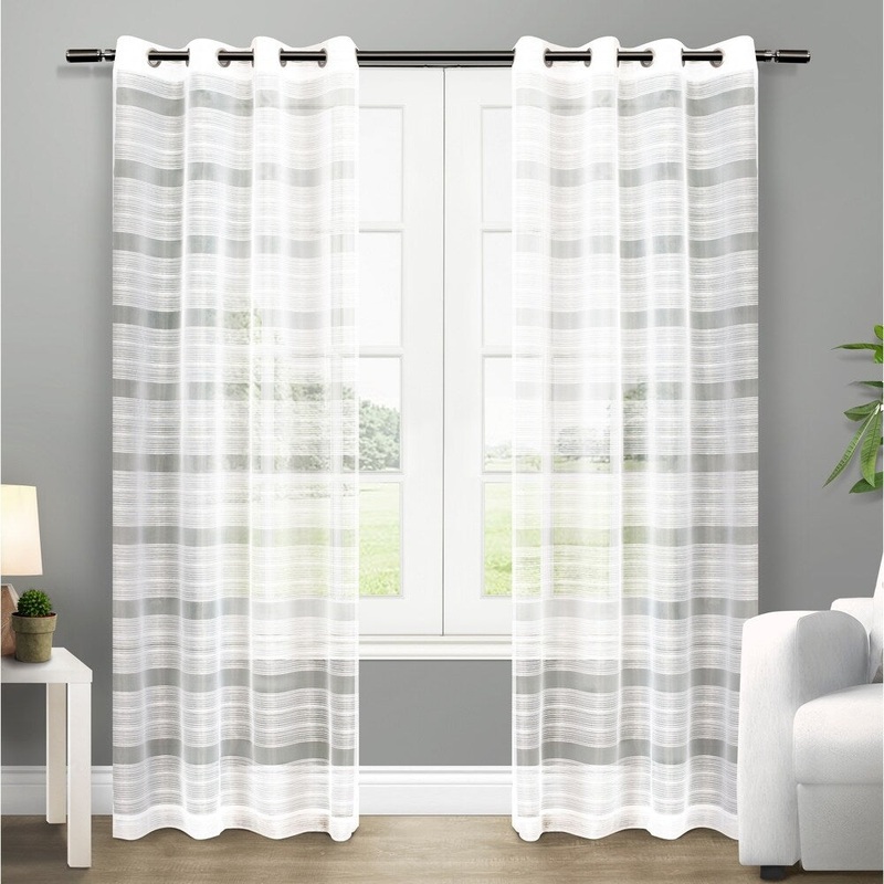 ATI Home Michel Sheer Grommet Top Curtain Panel Pair
