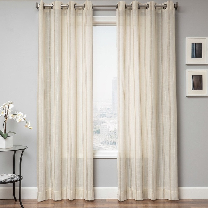 Softline Stambridge Faux Linen Grommet Top Curtain Panel