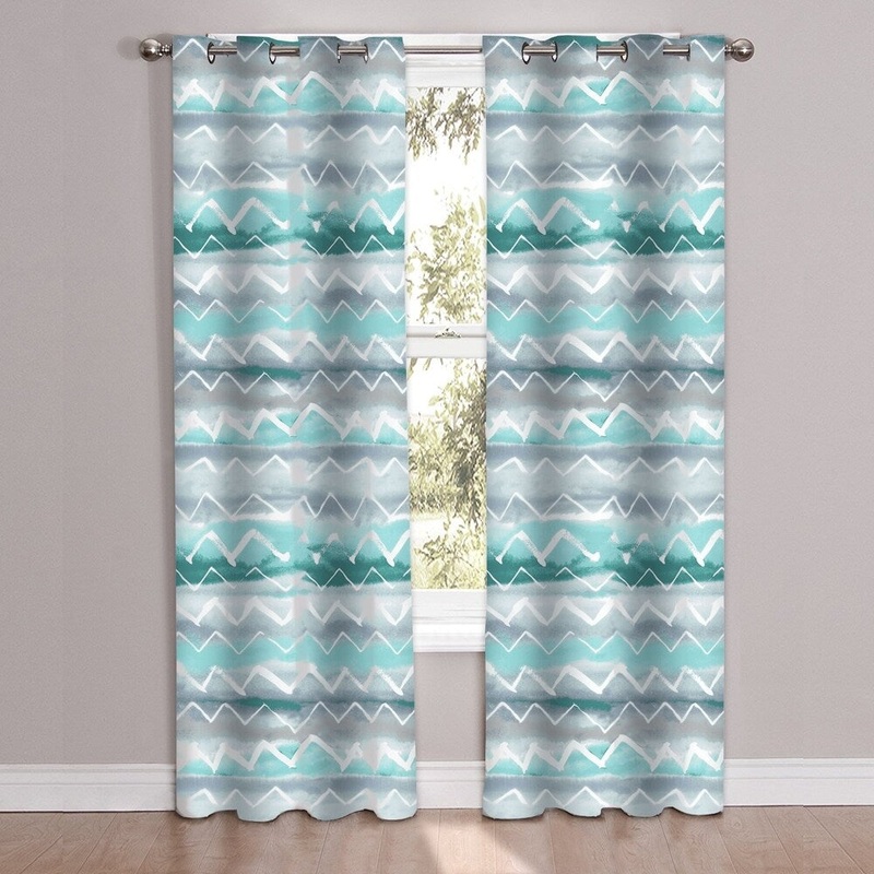 Summerset Patterned Window Curtain Panel Pair (84"x38") - 84 inch x 38 inch - 84 inch x 38 inch