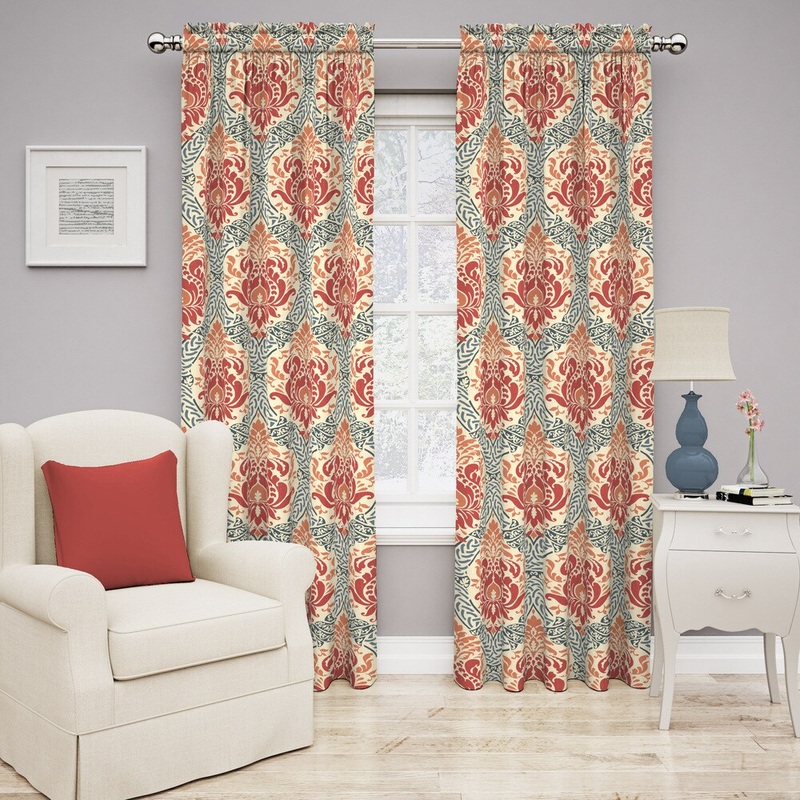 Traditions by Waverly Dressed Up Damask Curtain Panel - 52x84