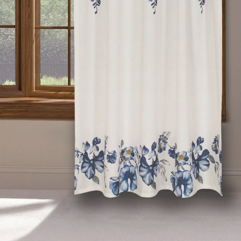 Waldron Floral Room Darkening Rod Pocket Single Curtain Panel,