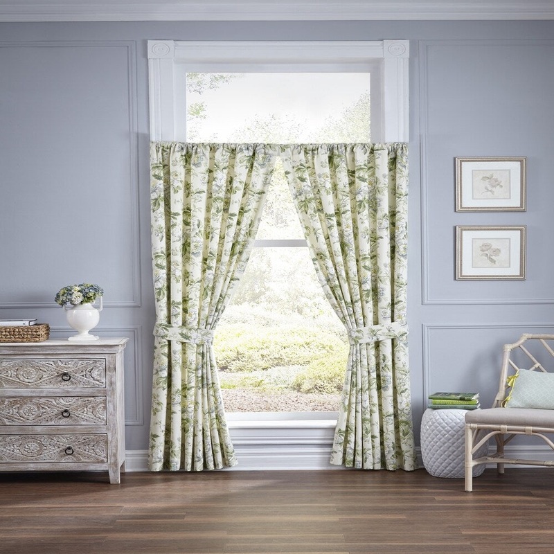 Waverly Fleuretta Cotton Curtain Panel Pair
