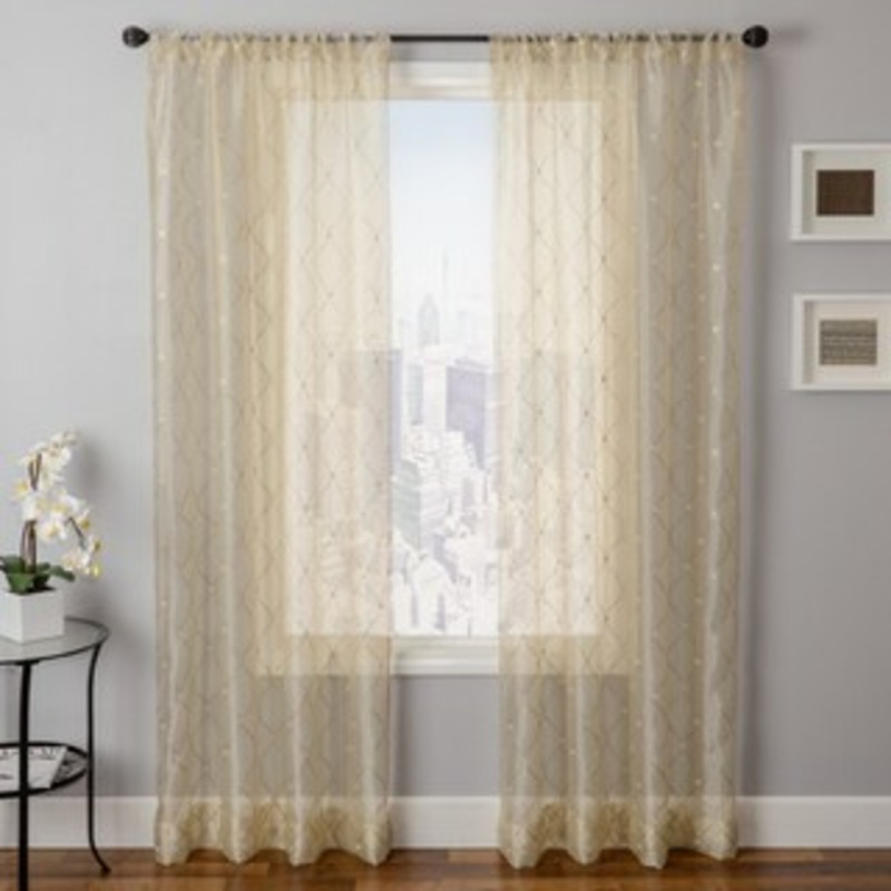 Silhouette Sheer Rod Pocket Curtain Panel