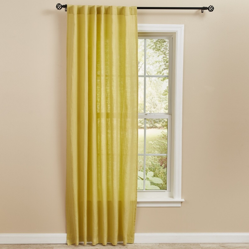 Split P Pear Linen Hidden Tab Panel 84"L - 50" x 84"
