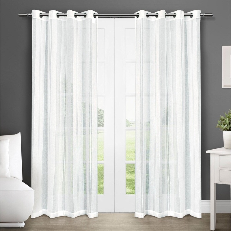 ATI Home Apollo Sheer Grommet Top Curtain Panel Pair