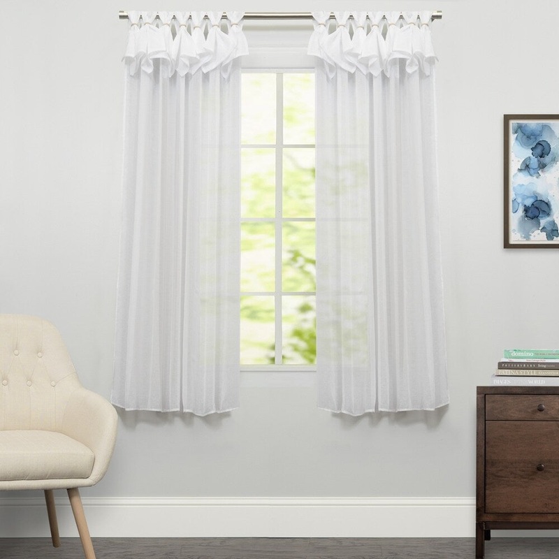Breeze Curtain Panel (63"x54") Assorted Colors - 63"x52"