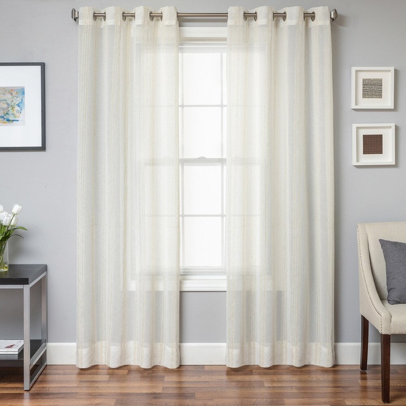 Softline Oakridge Faux Linen Grommet Top Curtain Panel