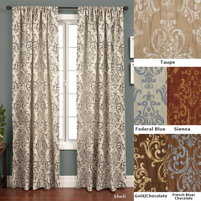 Softline Roman Crinkle Jacquard 84-inch Curtain Panel - 55 x 84