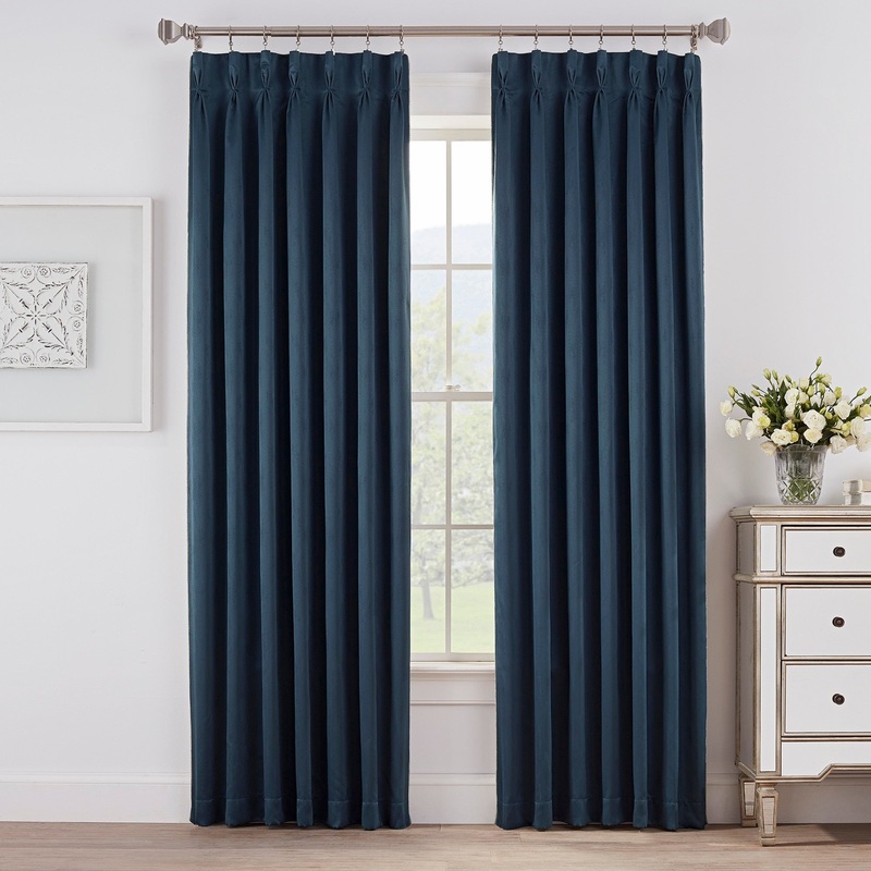 Brielle Home Marin Window Panel with Rhinestone Decorative Trim