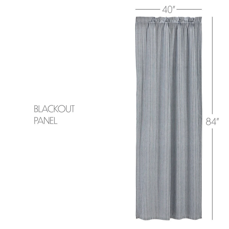 Sawyer Mill Blue Ticking Stripe Blackout Panel 84x40