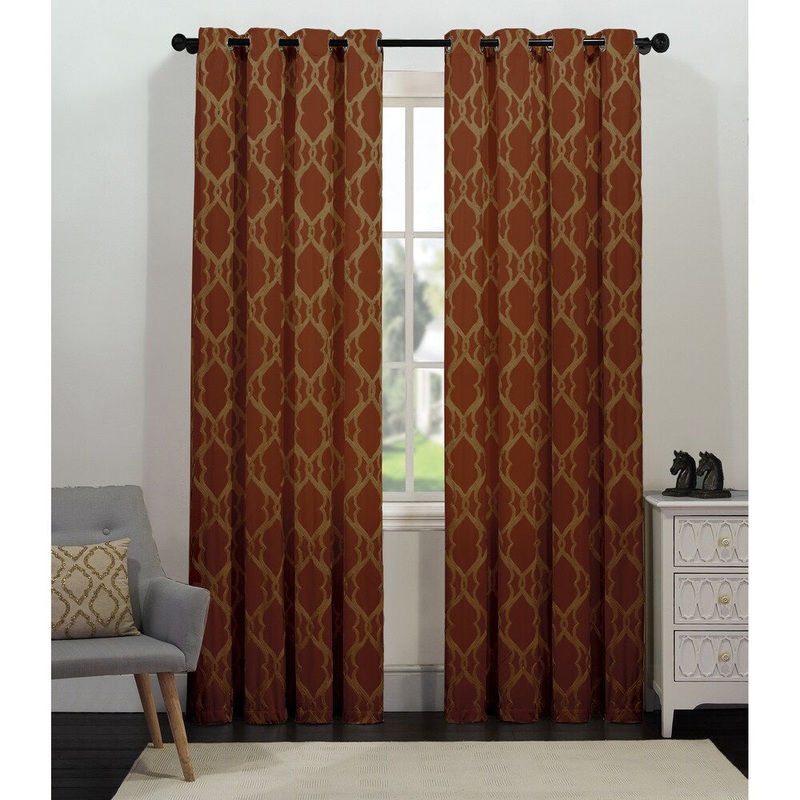 Artistic Linen Tangier Grommet-top Window Curtain Panel