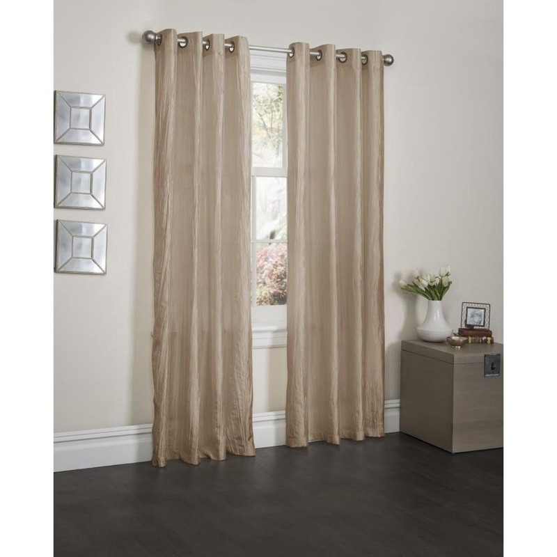 Sherry Crushed Satin 84-inch Curtain Panel Pair - 52 x 84 - 52 x 84