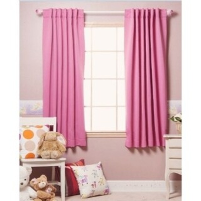 ALEKO 52"x63" Pink Thermal Insulated Blackout Curtain Panel Set