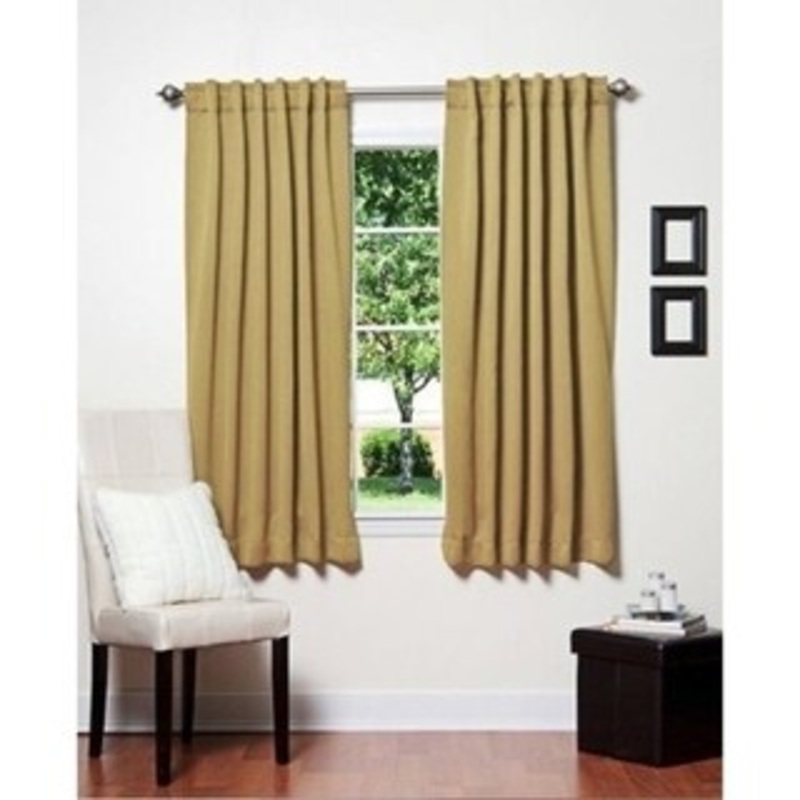 ALEKO 52"x63" Wheat Thermal Insulated Blackout Curtain Panel Set