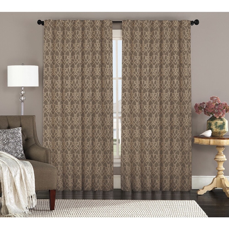 Artistic Linen Annalise Sage Backtab Jacquard Window Curtain Panel