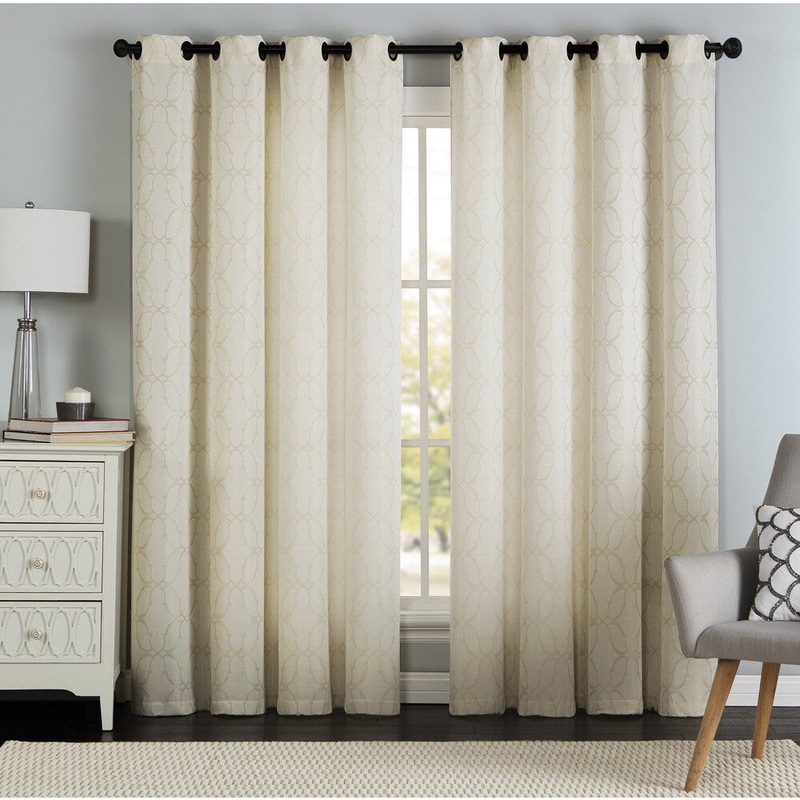 Artistic Linen Lawrence Grommet-top Window Curtain Panel