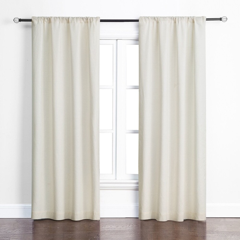 Ashbury Room Darkening Curtains in White