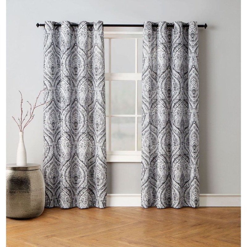 Avondale Manor Vera Damask Curtain Panel Pair