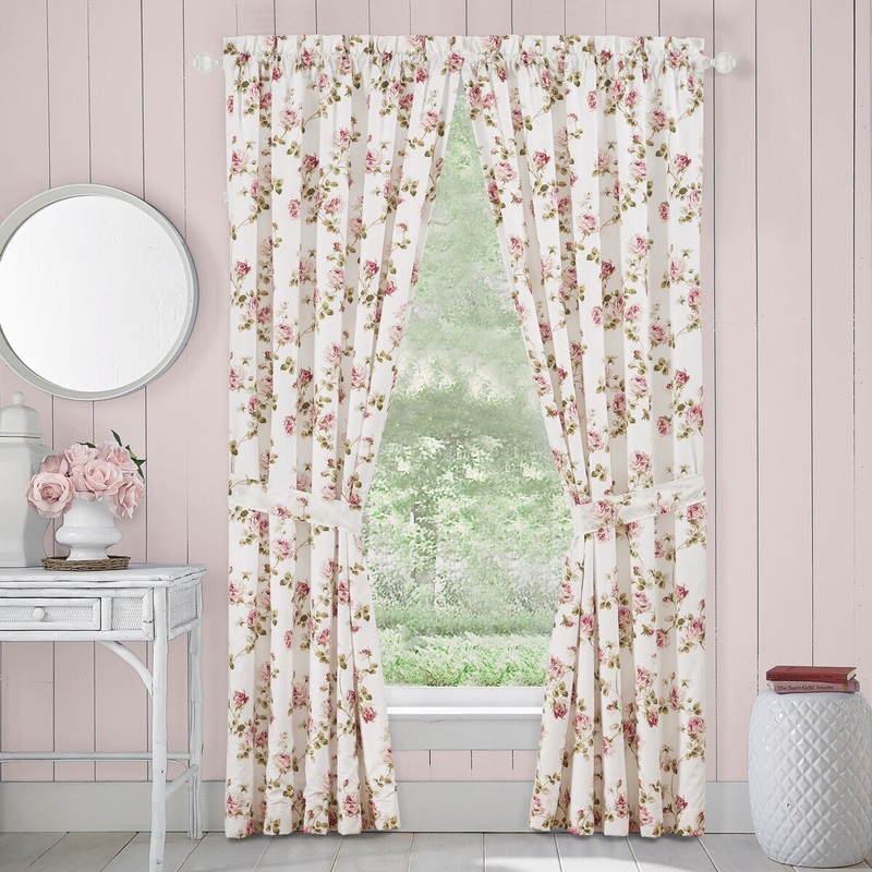 The Gray Barn Little Bess Country Chic Floral 84-inch Window Panel Pair