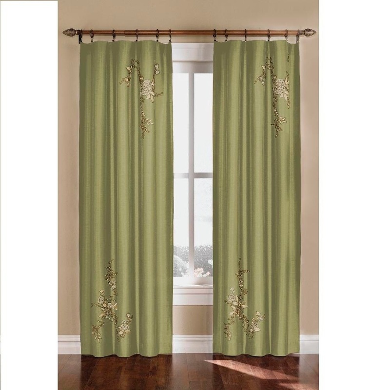 Alesandra Floral Accent Window Curtain Panel