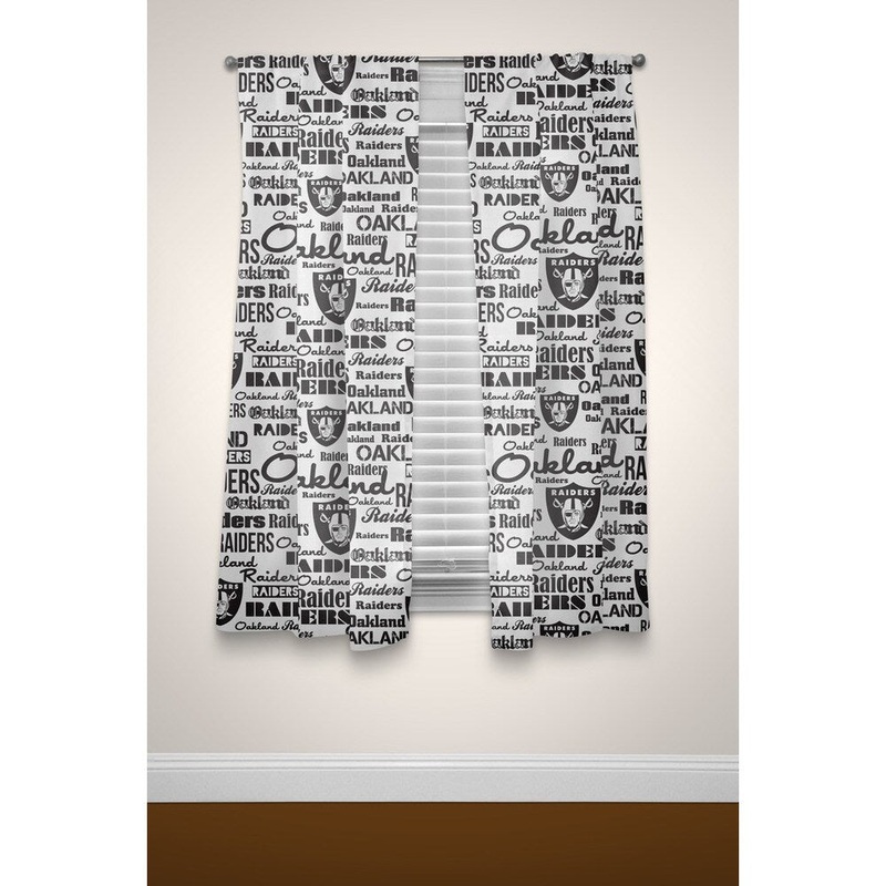 The Northwest Company Official NFL Raiders Curtain Panel Pair