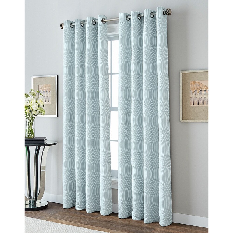 Wave Lane Room Darkening Lined 84-inch Grommet Curtain Panel
