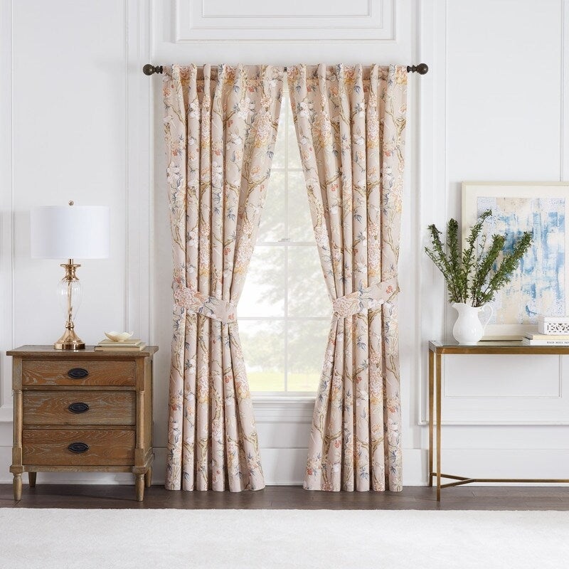 Waverly Mudan 100x84 Panel Pair - Taupe