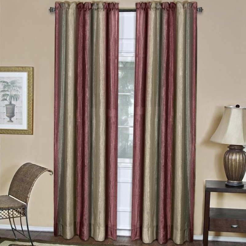 Achim Ombre Waterfall Window Curtain Valance - Burgundy - 50x63