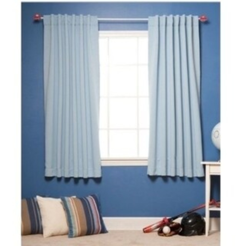ALEKO 52"x63" Blue Thermal Insulated Blackout Curtain Panel Set