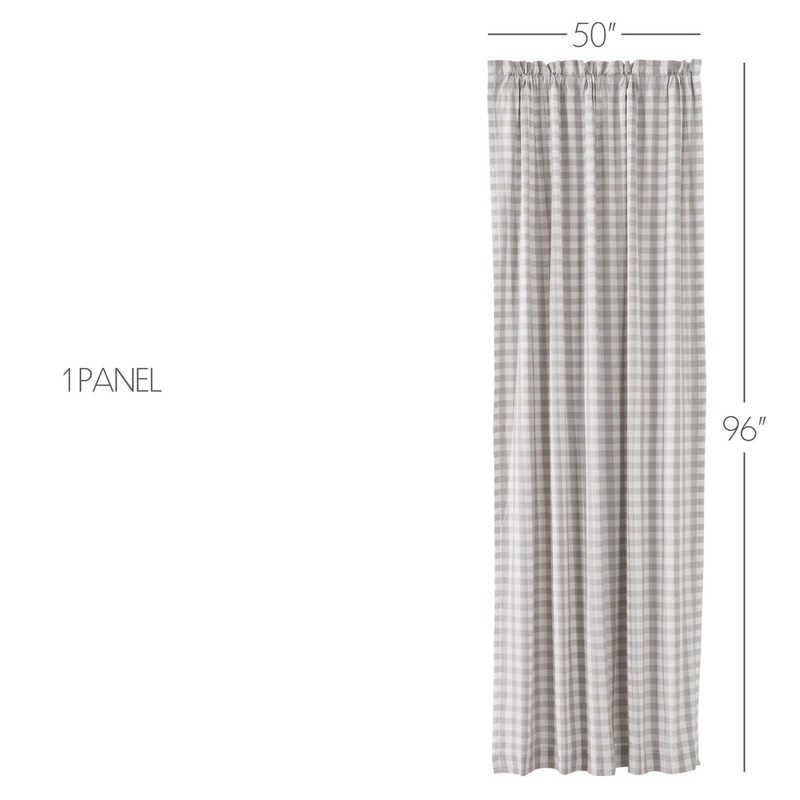 Annie Buffalo Grey Check Panel 96x50
