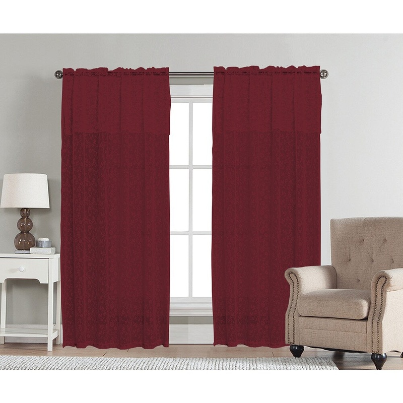 Aubrey by Artistic Linen Rod-pocket Window Curtain Panel and Valance