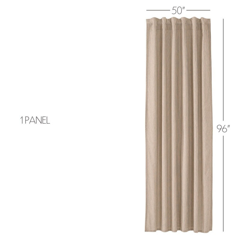 Sawyer Mill Charcoal Ticking Stripe Panel 96x50