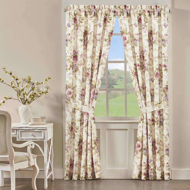 The Gray Barn Warwick Classic Floral 84-inch Window Panel Pair