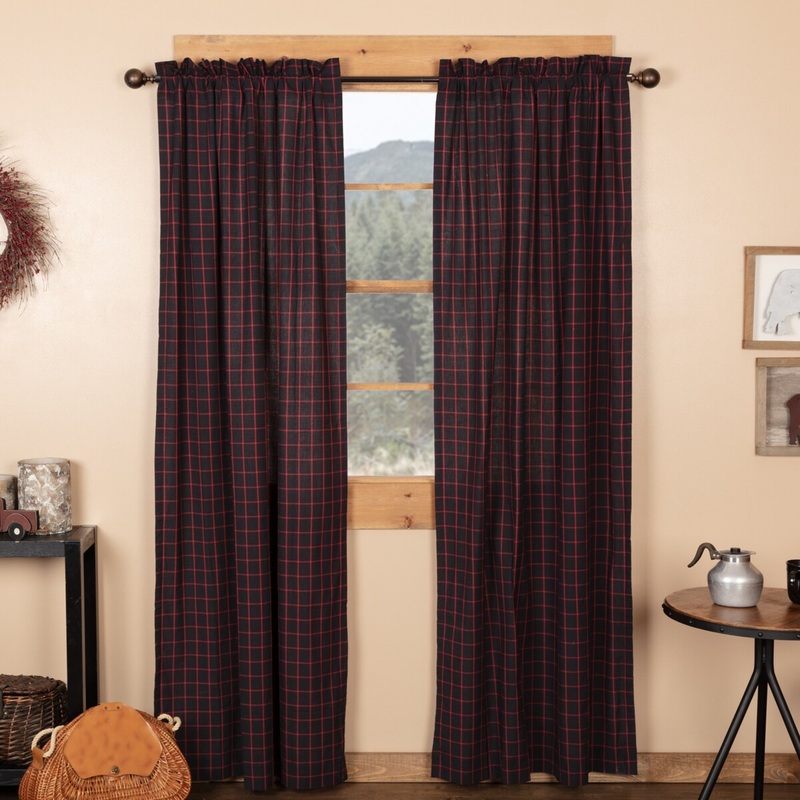 Glennock Plaid Panel Set of 2 84x40 - Panel 84x40