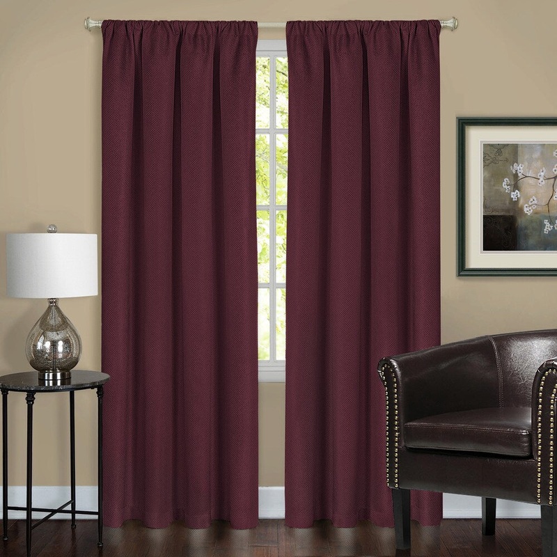 Achim Harmony Blackout Red/Grey/Green/Tan Window Curtain Panel