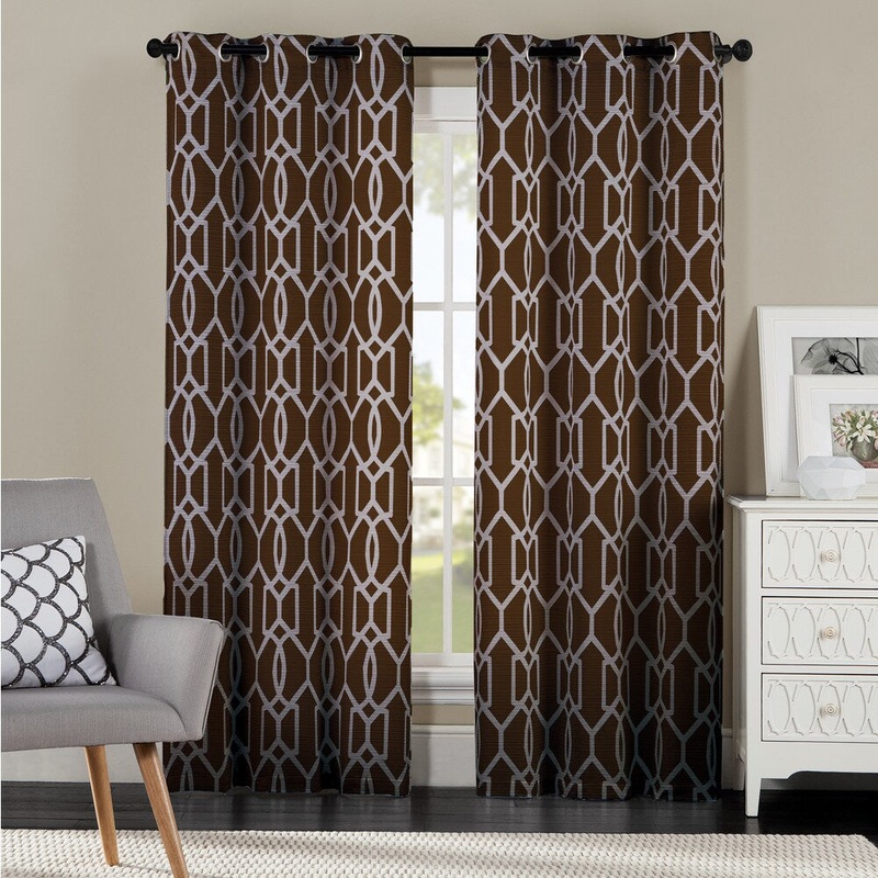 Artistic Linen Corey /Cotton-blend Grommet-top Window Curtain Panel Pair