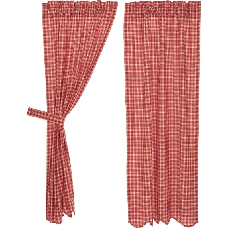 Breckenridge Scalloped Lined Short Panel Set - 63" x 36"