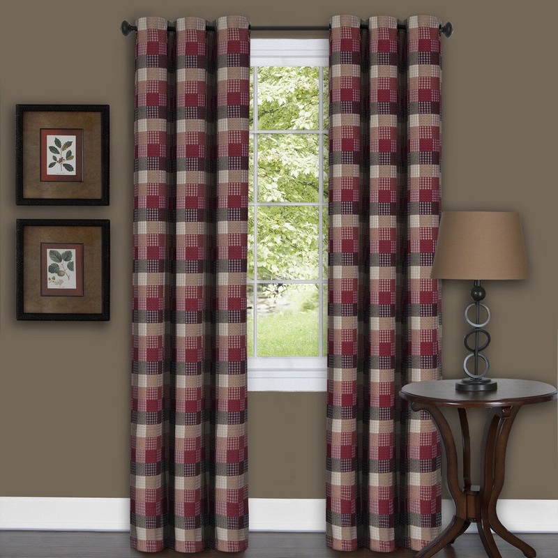 Achim Harvard Burgundy Curtain Panel