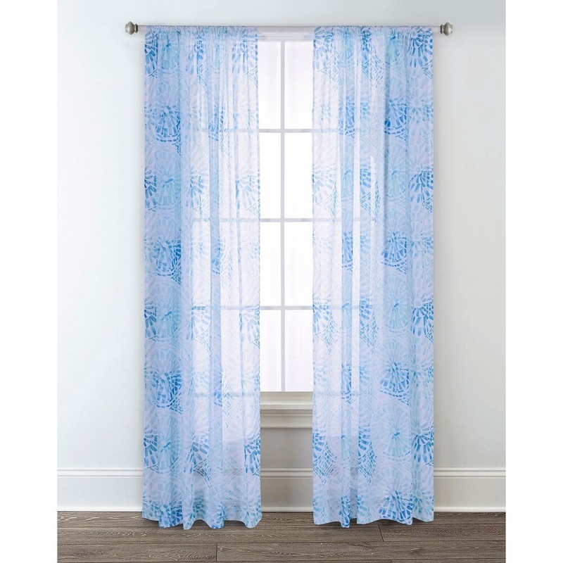 Sara B. Sundial Printed Sheer Curtain Panel Set