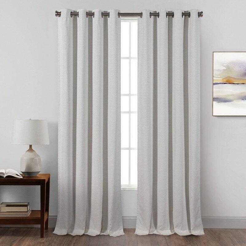 SUN+BLK Shira Snow Total Blackout Curtain, 1 Panel