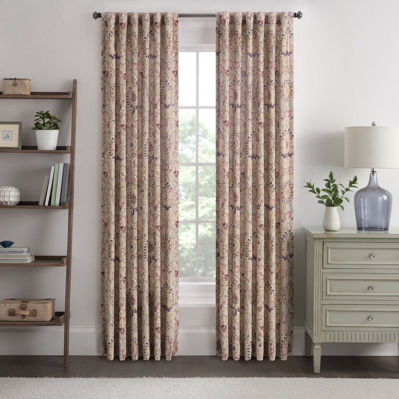 Waverly Castleford Damask Light Filtering Window Panel