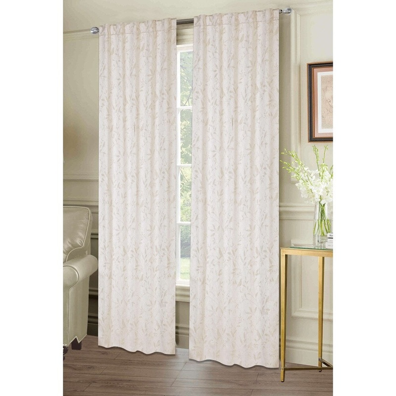 Bird Extra Long Rod Pocket Window Curtain Panel Pair - 96"x76"