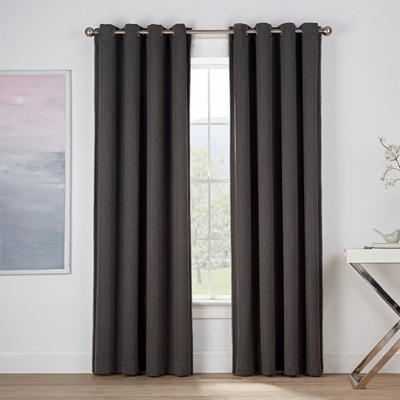 Brielle Home Montgomery Window Panel with Rope Trim