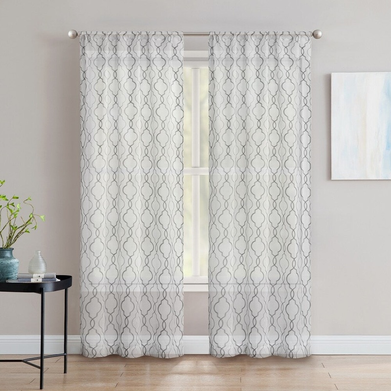 Silk+Home Light Filtering Rod Pocket Curtain Panel Pair
