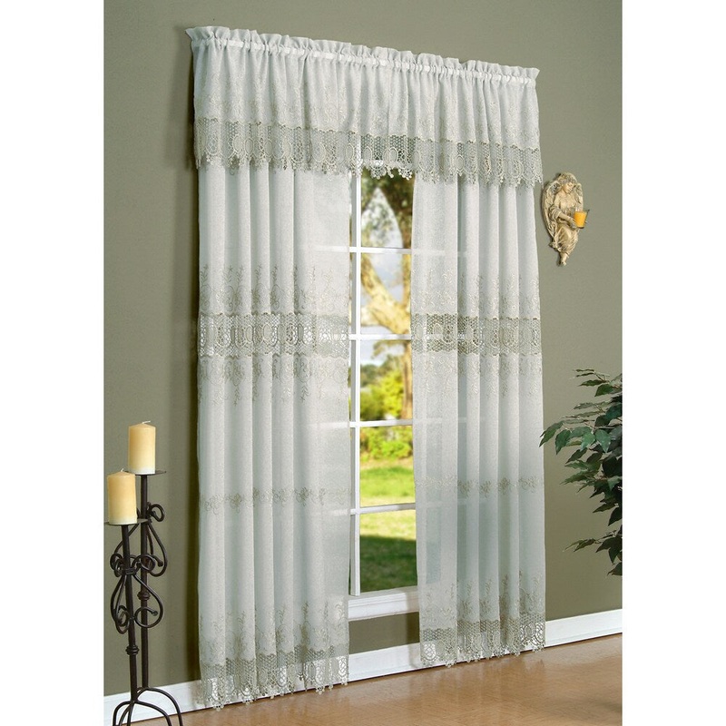 Annamaria Macrame 4-piece 84 in. Panel & Valance Set - 54 x 84